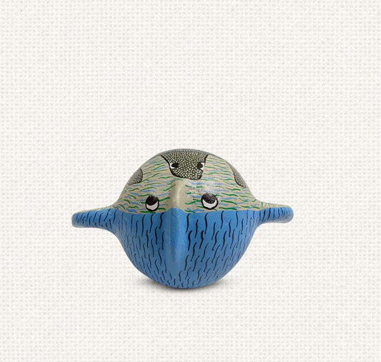 Gond - Blue Smal Fish Paper Mache Decorative