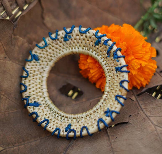 Bangles Teal Blue & Ivory