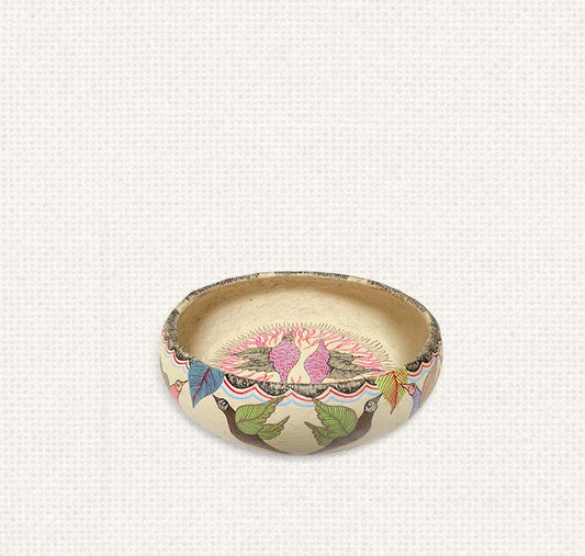 Gond - Birds Paper Mache Bowl