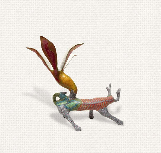 Gond - Deer with a Flower Paper Mache Decorative