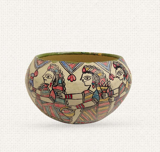 Ladies - Madhubani Paper Mache Bowl