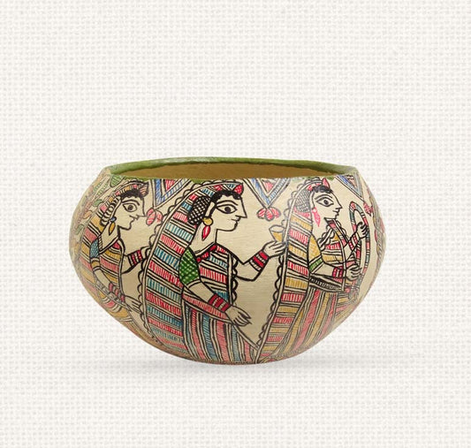 Ladies - Madhubani Paper Mache Bowl
