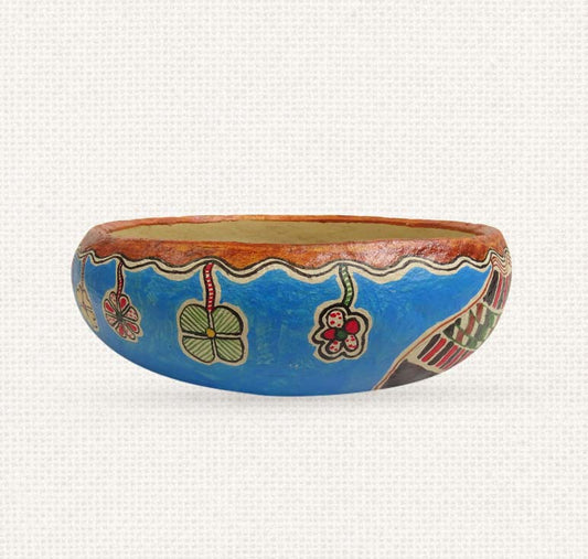 Water - Madhubani Paper Mache Bowl